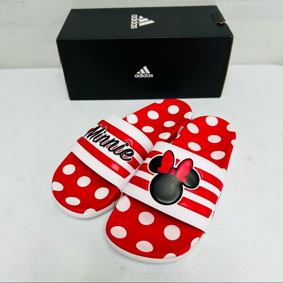 Adidas Women’s Disney Minnie Mouse Adilette Comfort Slide Slippers #060 - Picture 3 of 4